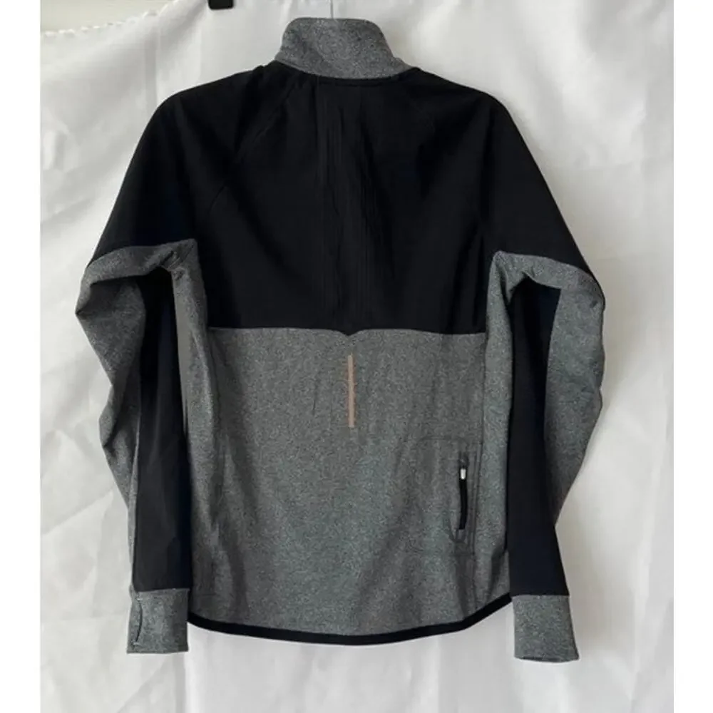 Nike Dri-FIT Running Half Zip Pullover Gray Black Reflective Men’s M